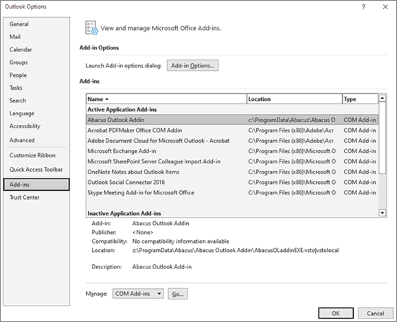 Outlook Add-In - Clean Reinstall Process – AbacusNext-Client Services