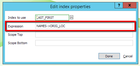 report index edit