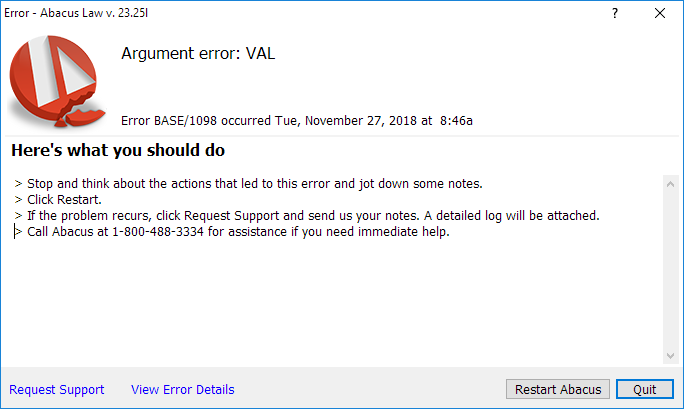 val error