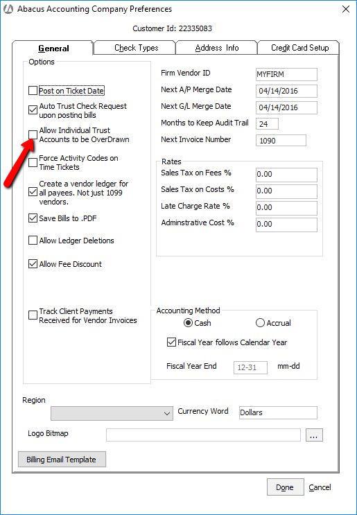 Overdraw Trust Accounts AbacusNextClient Services