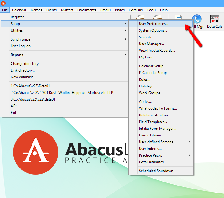 Setting Default Queries for the Browses – AbacusNext-Client Services