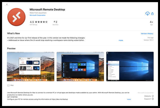 setup microsoft rdp client for mac